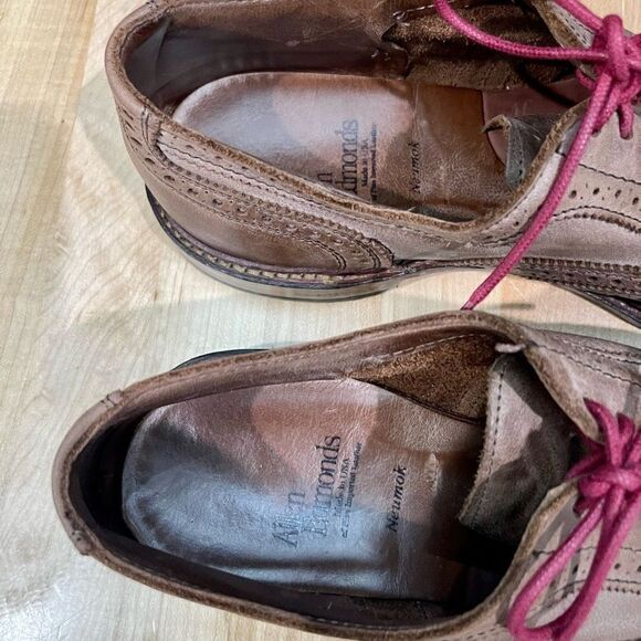 Allen Edmonds NEUMONK Brown Brogue Wingtip Oxfords. Size 9.5 (3E). - Picture 8 of 11